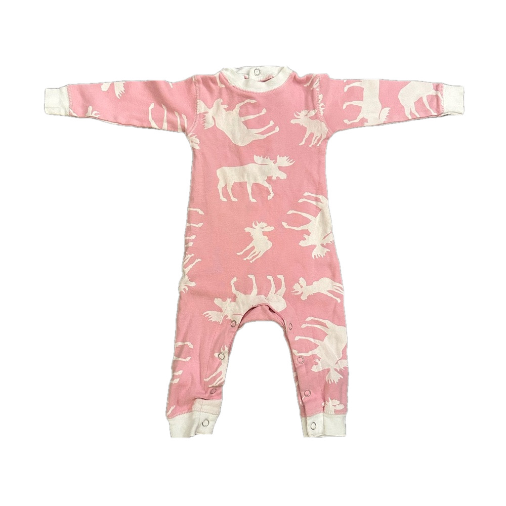 4/20$ Pink “don’t moose with me” one piece/romper size 6 months